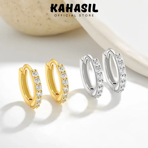 KAHASIL - Anting Titanium Wanita Anti Karat dan Luntur Jepit Tusuk Panjang Mutiara Style Korea KH013